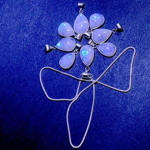 Rainbow Moonstone Pendants! Sets available! 🅗🅠
